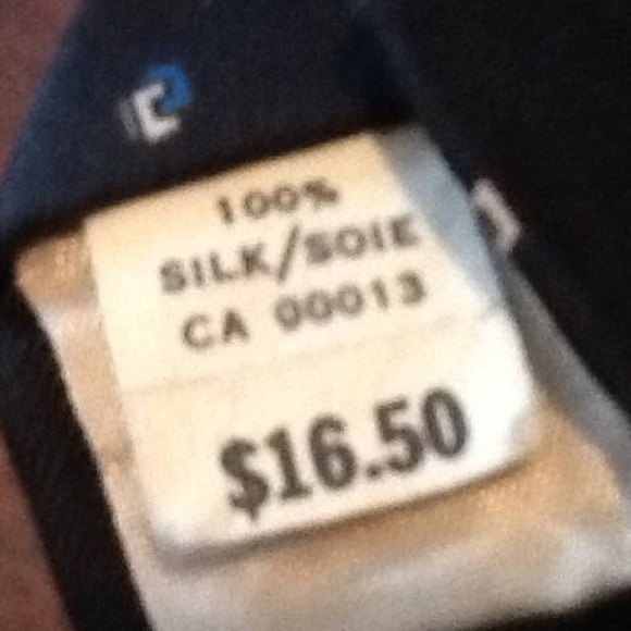 Retro Silk Leo Chevalier - Made in Canada -Black silk tie - well loved - Picture 14 of 16